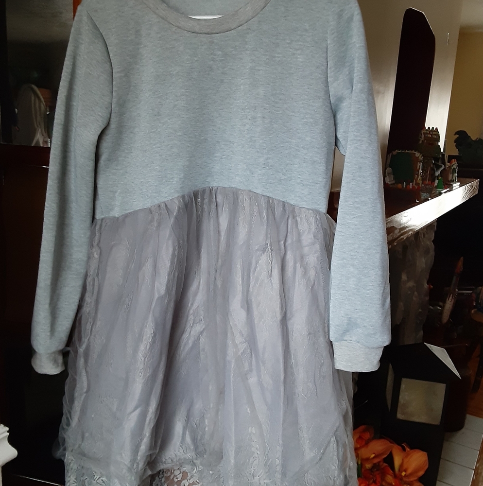 Light grey sweater dress